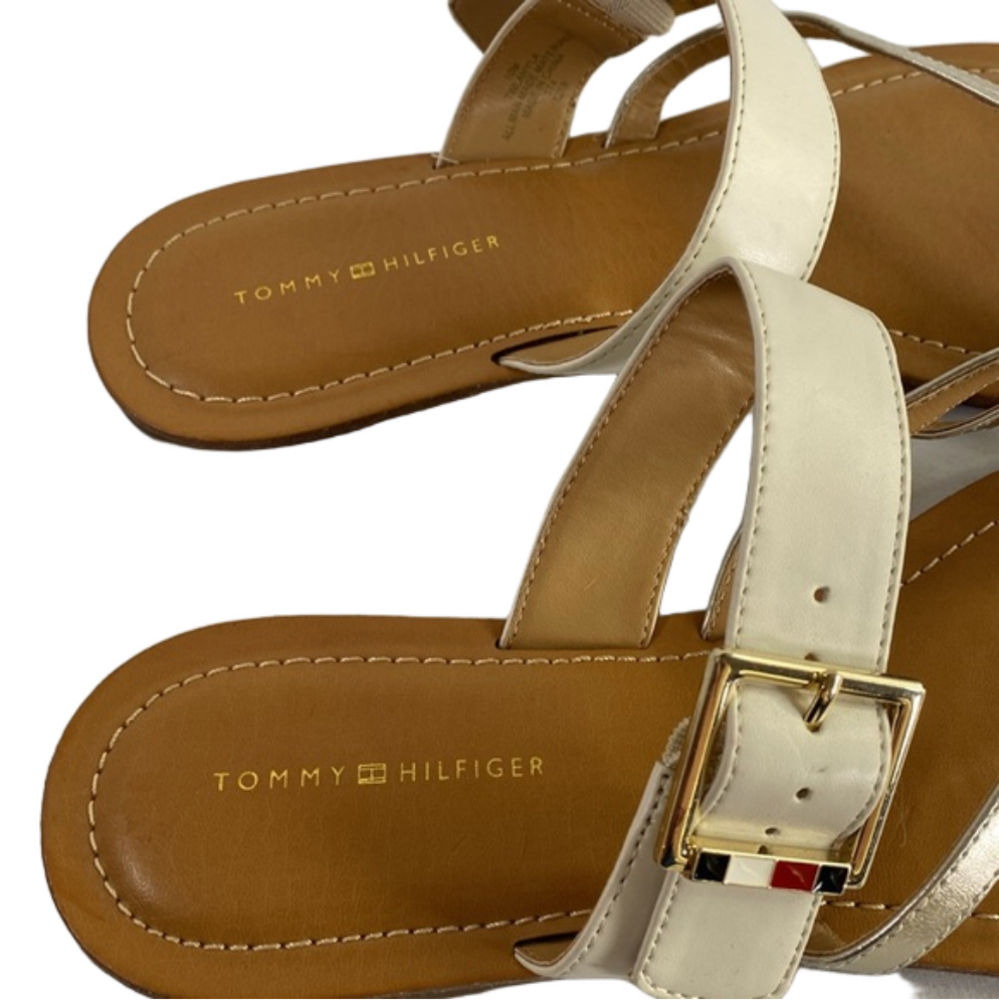 Tommy Hilfiger Twlahyla Off White and Silver Slide Sandal Size 10M NWOT SKU0780 - Picture 13 of 13